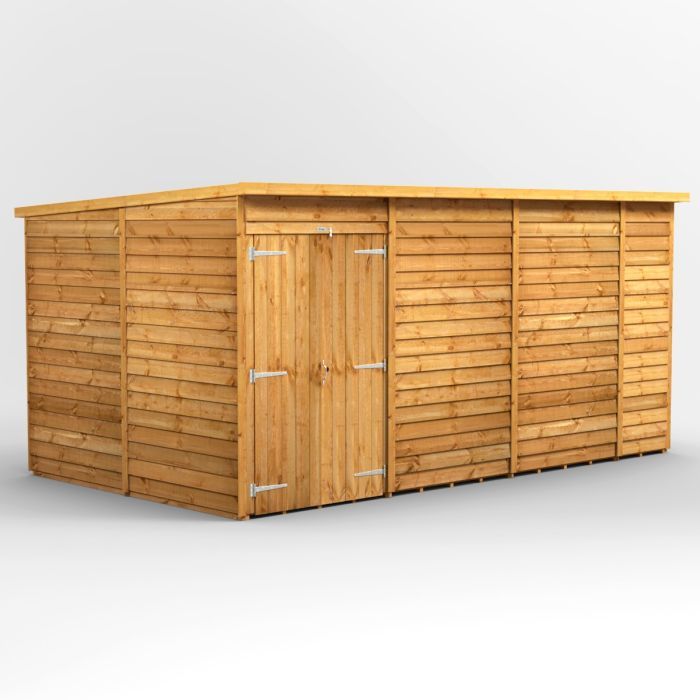 14x8 Overlap Windowless Pent Double Door EZI Shed