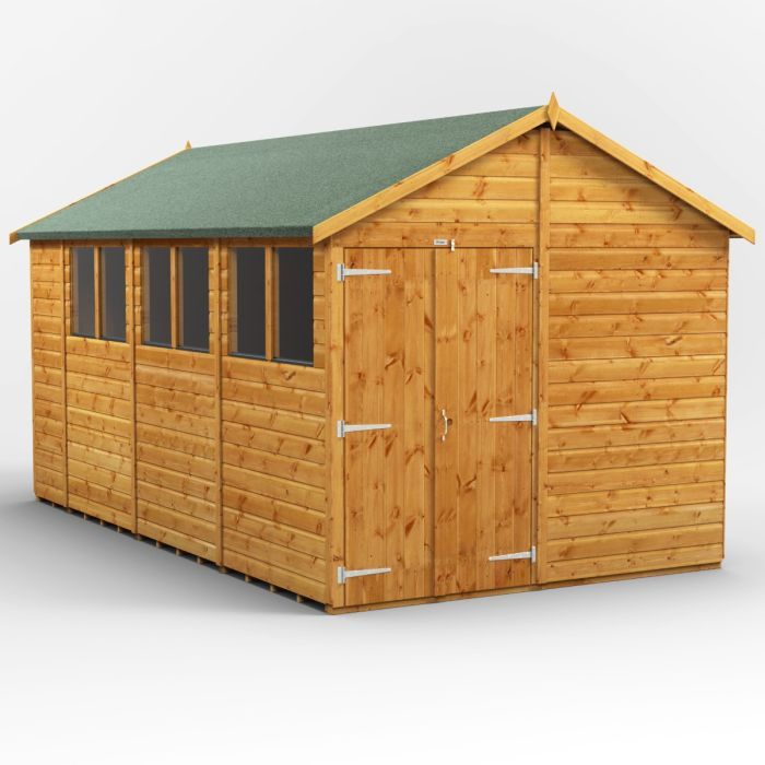 14x8 Apex Double Door EZI Shed
