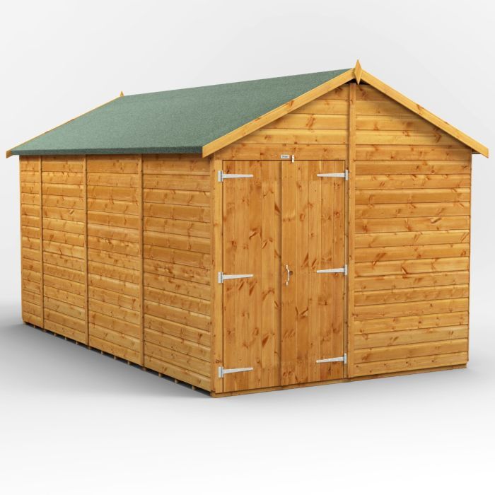 14x8 Windowless Apex Double Door EZI Shed