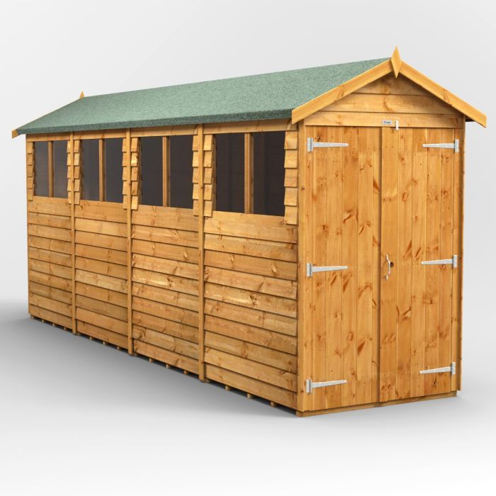 16x4 Overlap Apex Double Door EZI Shed