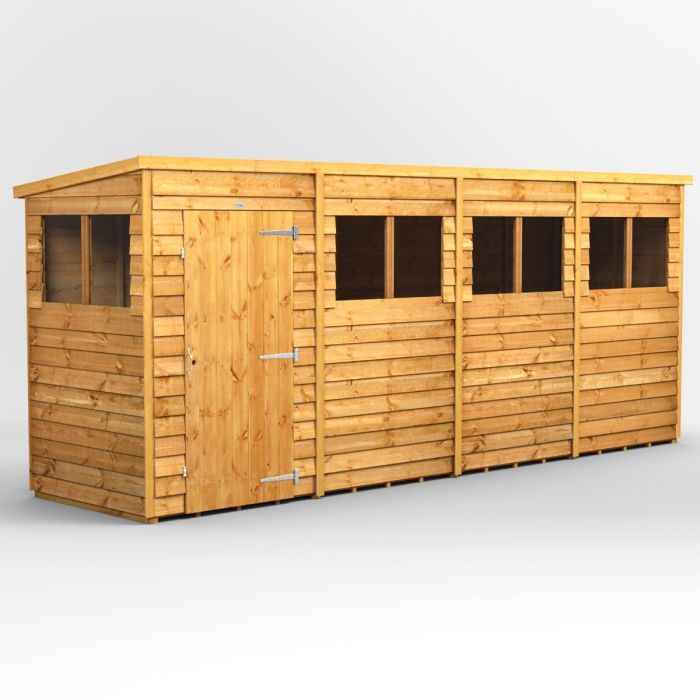 16x4 Overlap Pent EZI Shed