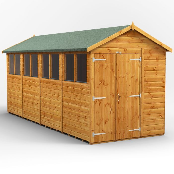 16x6 Apex Double Door EZI Shed