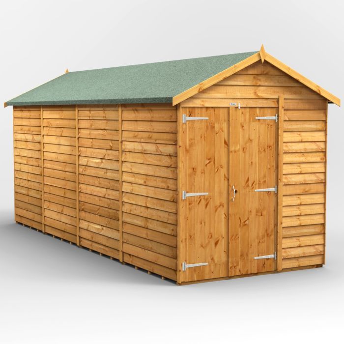 16x6 Overlap Windowless Apex Double Door EZI Shed
