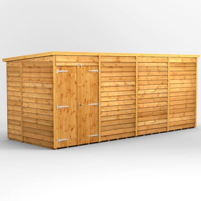 16x6 Overlap Windowless Pent Double Door EZI Shed
