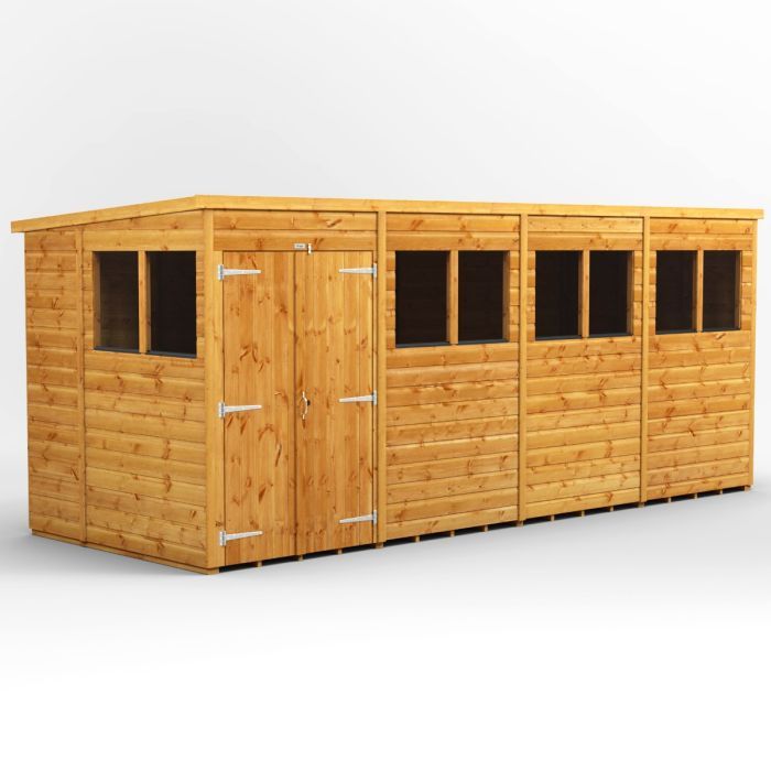 16x6 Pent Double Door EZI Shed