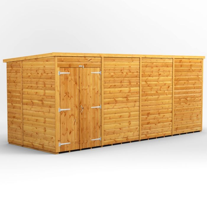 16x6 Windowless Pent Double Door EZI Shed
