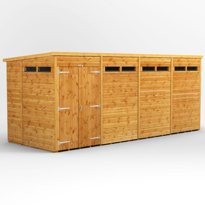 16x6 Pent Security Double Door EZI Shed