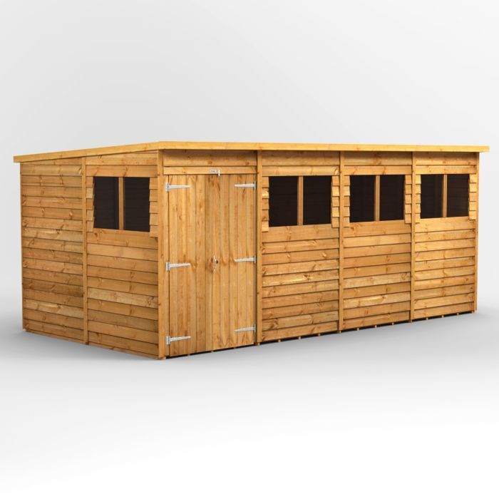 16x8 Overlap Pent Double Door EZI Shed