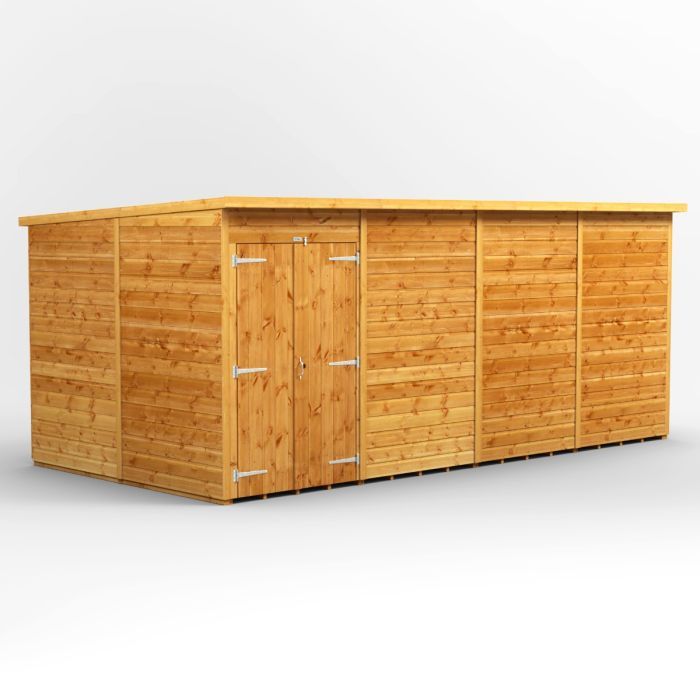 16x8 Windowless Pent Double Door EZI Shed