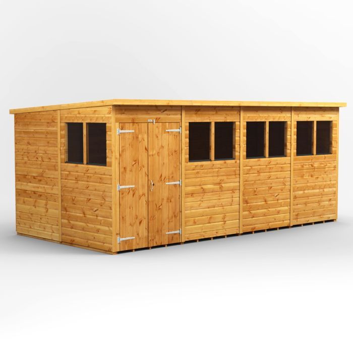 16x8 Pent Double Door EZI Shed