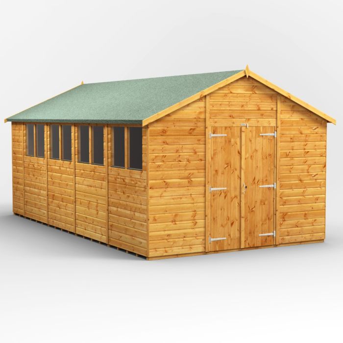 18x10 Apex Double Door EZI Shed
