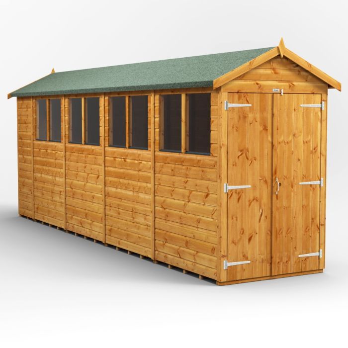 18x4 Apex Double Door EZI Shed
