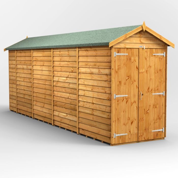 18x4 Overlap Windowless Apex Double Door EZI Shed