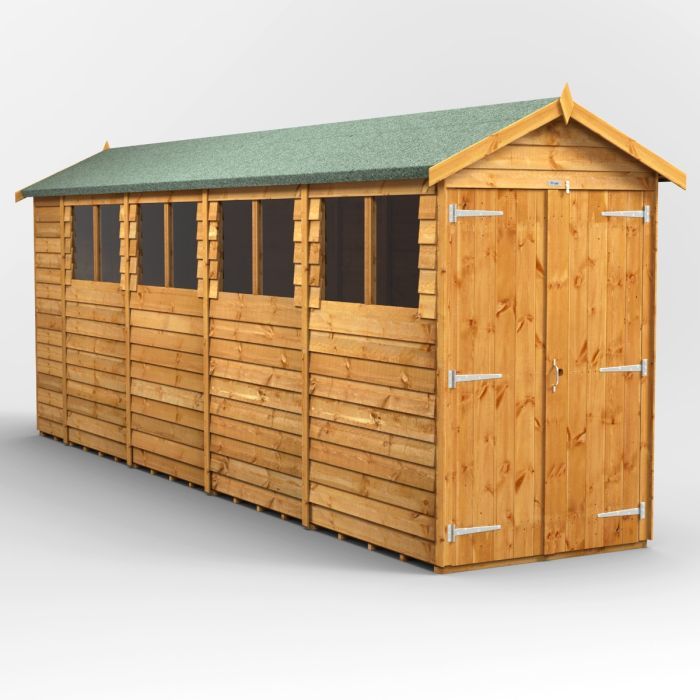 18x4 Overlap Apex Double Door EZI Shed