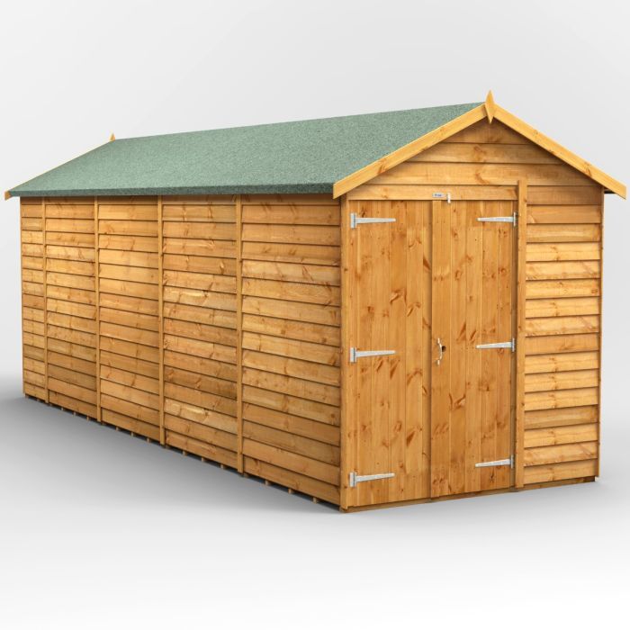 18x6 Overlap Windowless Apex Double Door EZI Shed