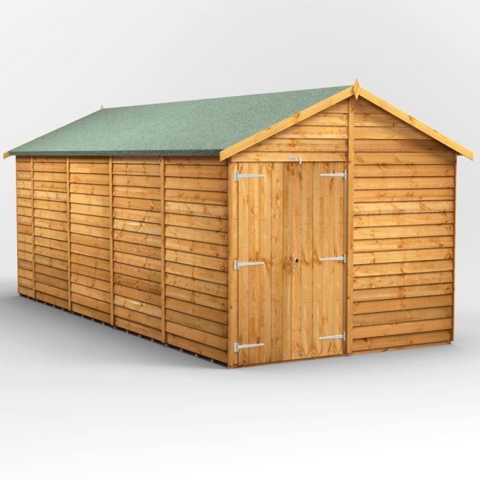 18x8 Overlap Windowless Apex Double Door EZI Shed