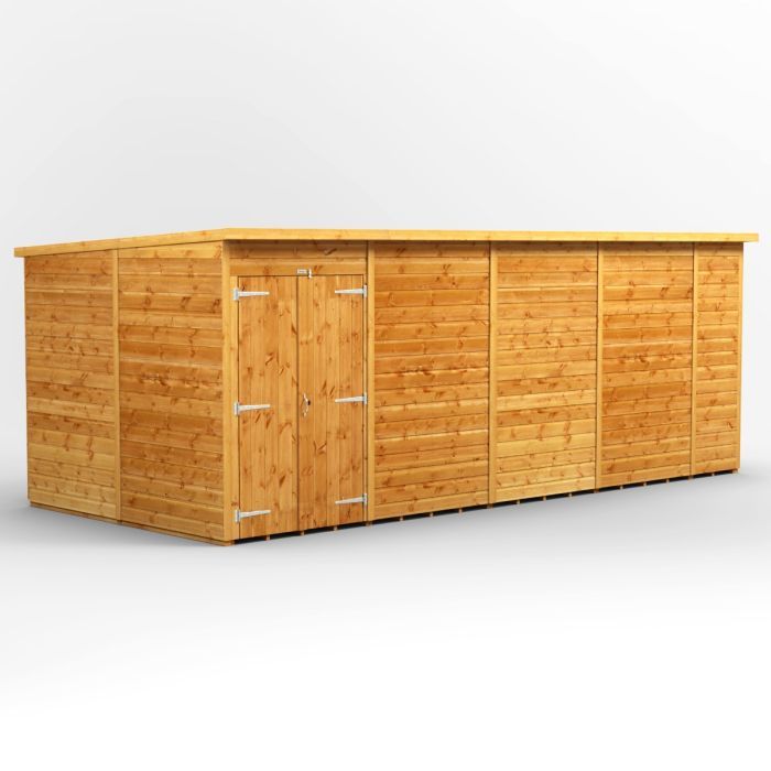 18x8 Windowless Pent Double Door EZI Shed