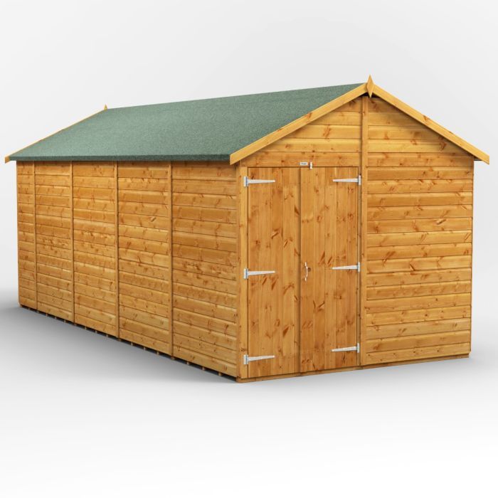 18x8 Windowless Apex Double Door EZI Shed