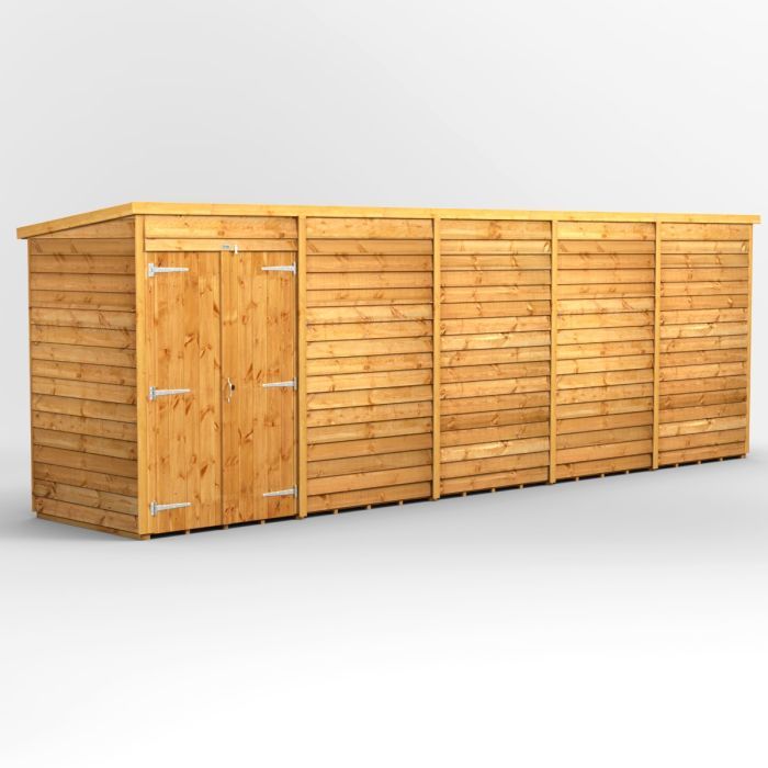 20x4 Overlap Windowless Pent Double Door EZI Shed