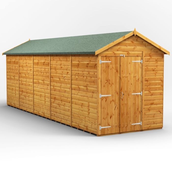 20x6 Windowless Apex Double Door EZI Shed