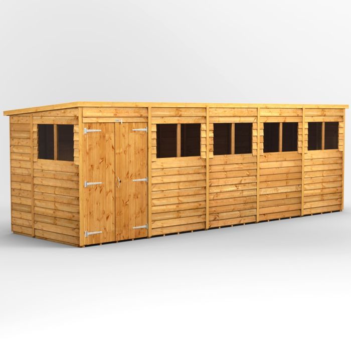 20x6 Overlap Pent Double Door EZI Shed