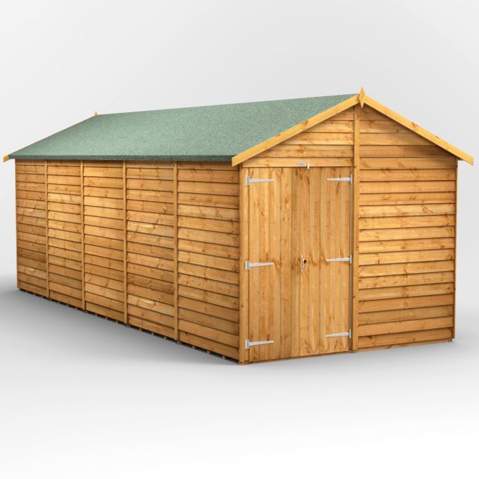 20x8 Overlap Windowless Apex Double Door EZI Shed