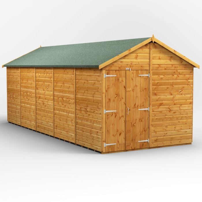20x8 Windowless Apex Double Door EZI Shed