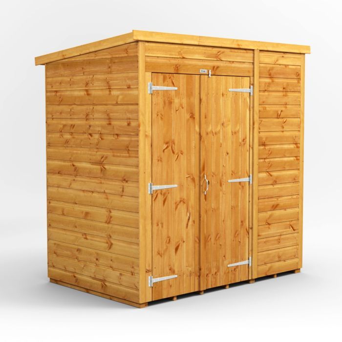 6x4 Windowless Pent Double Door EZI Shed