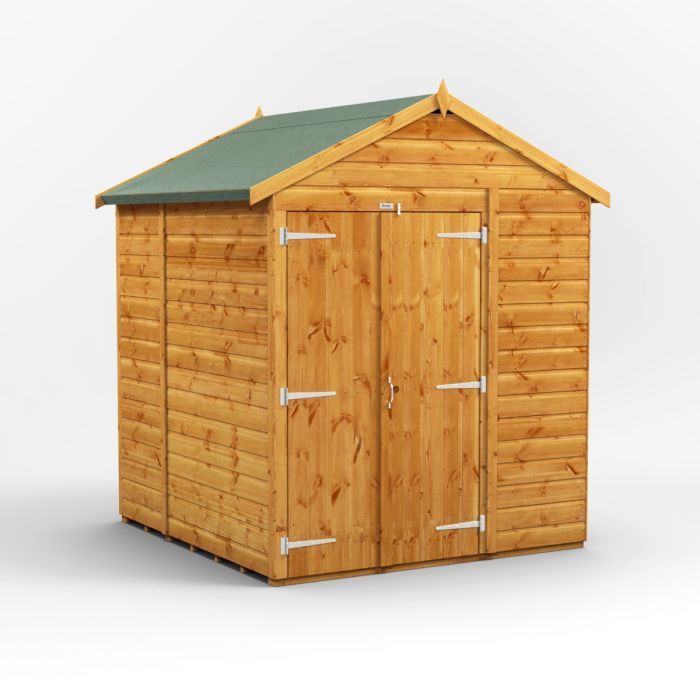 6x6 Windowless Apex Double Door EZI Shed