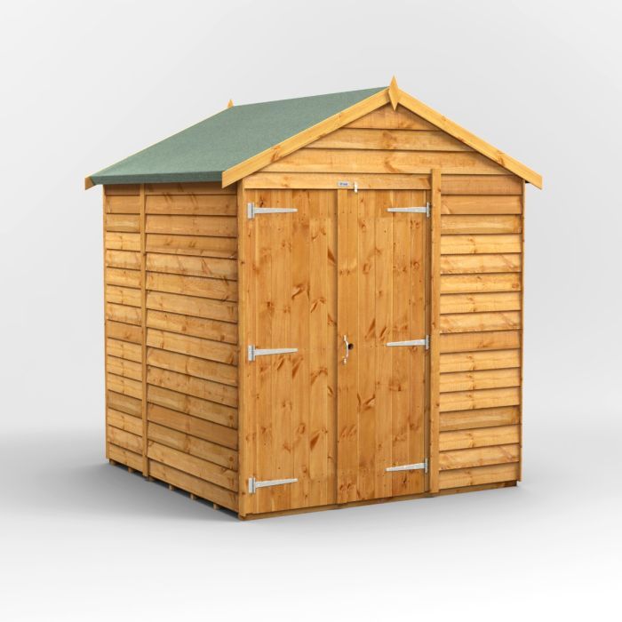 6x6 Overlap Windowless Apex Double Door EZI Shed