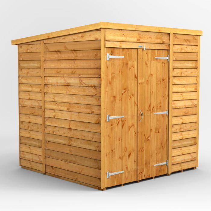 6x6 Overlap Windowless Pent Double Door EZI Shed