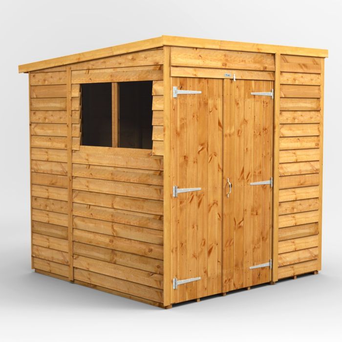 6x6 Overlap Pent Double Door EZI Shed