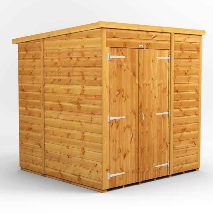 6x6 Windowless Pent Double Door EZI Shed