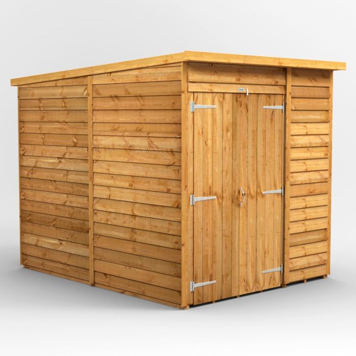 6x8 Overlap Windowless Pent Double Door EZI Shed