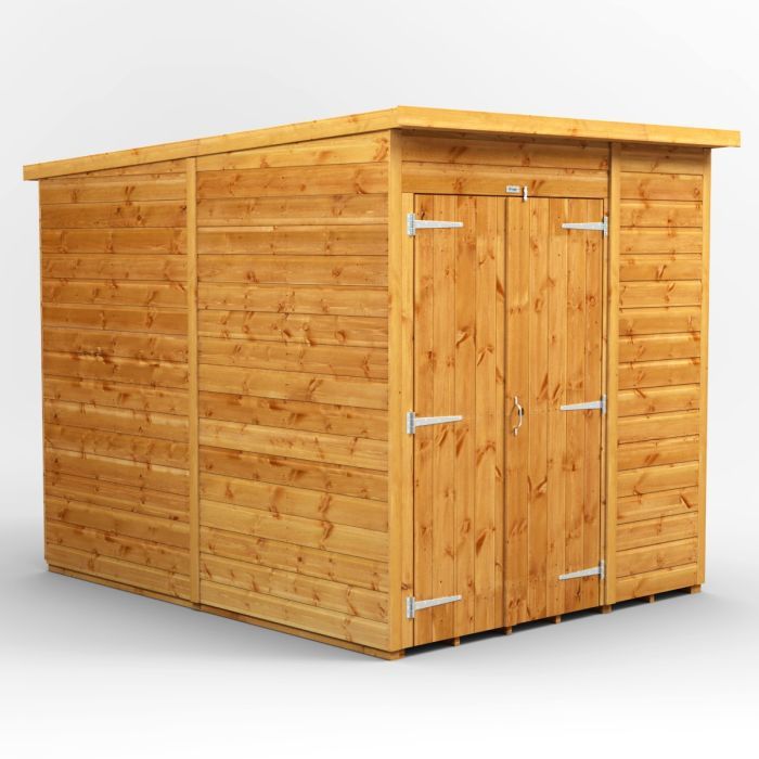 6x8 Windowless Pent Double Door EZI Shed