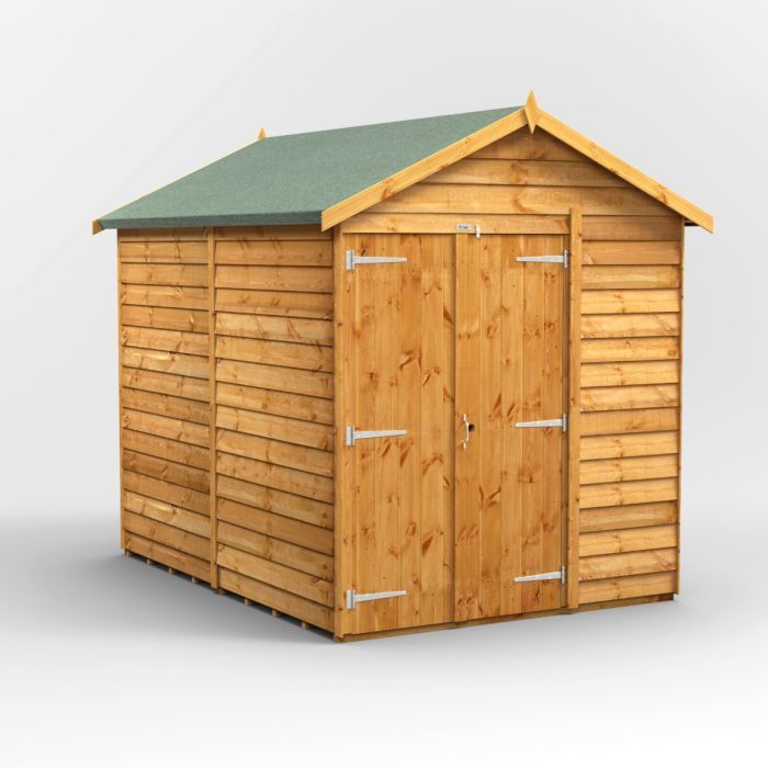 8x6 Overlap Windowless Apex Double Door EZI Shed