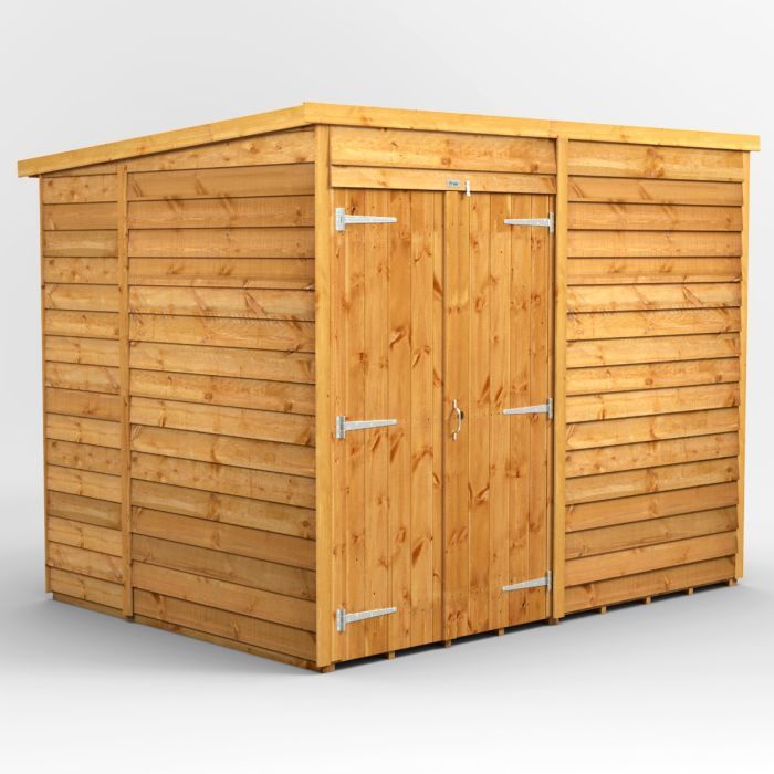 8x6 Overlap Windowless Pent Double Door EZI Shed