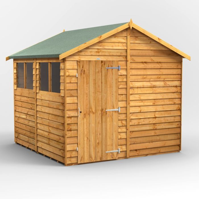 8x8 Overlap Apex EZI Shed