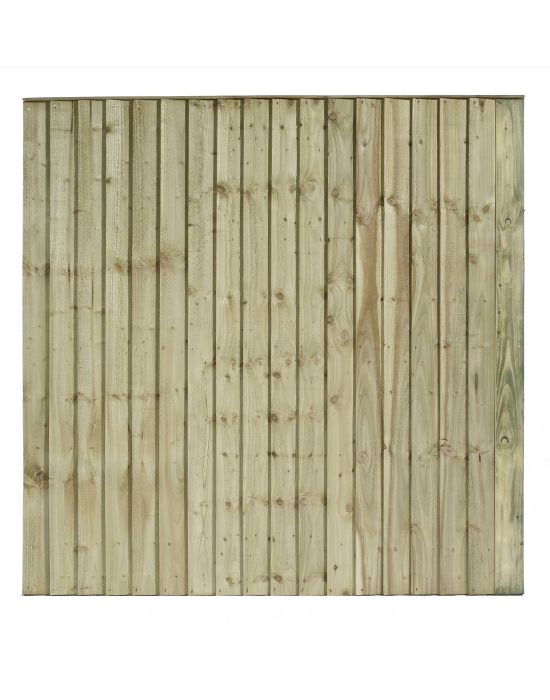 Straight Top Feathered Edge Fencing Panel