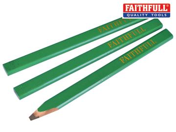 Carpenter's Pencils - Green / Hard (Pack 3)