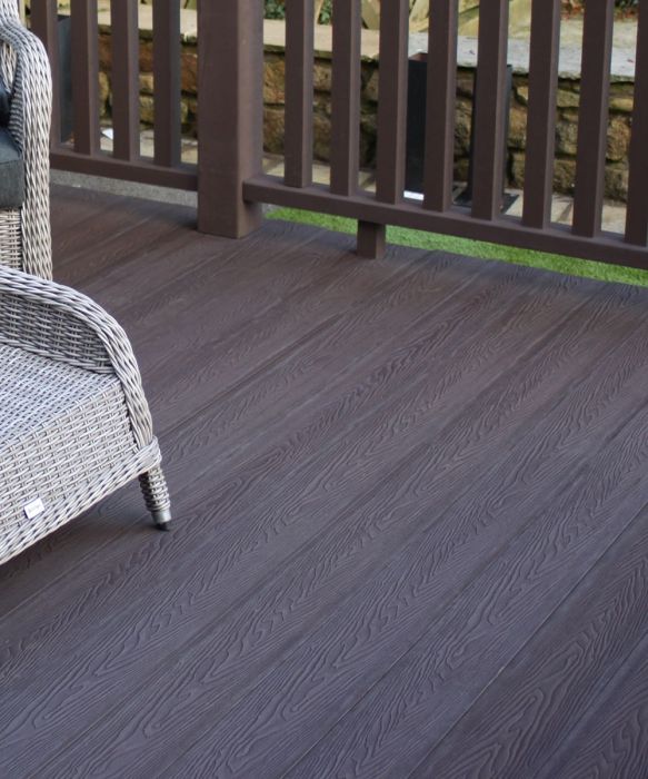 Fully Finished Ultimate Composite Decking Kit With Timber Subframe 4.0m x 3.6m  - Mocha