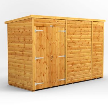 10x4 Windowless Pent Double Door EZI Shed