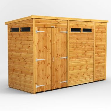 10x4 Pent Security Double Door EZI Shed
