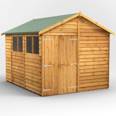 10x8 Overlap Apex Double Door EZI Shed