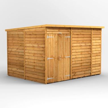 10x8 Overlap Windowless Pent Double Door EZI Shed