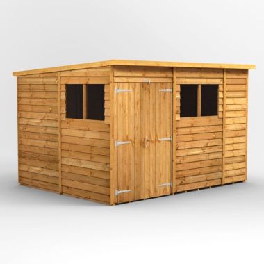 10x8 Overlap Pent Double Door EZI Shed