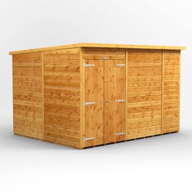 10x8 Windowless Pent Double Door EZI Shed