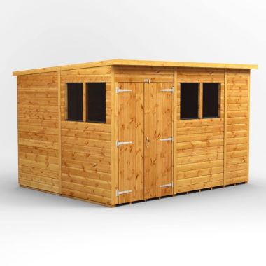 10x8 Pent Double Door EZI Shed