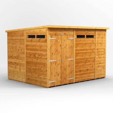 10x8 Pent Security Double Door EZI Shed