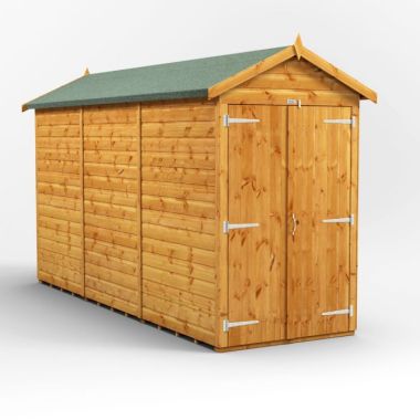12x4 Windowless Apex Double Door EZI Shed